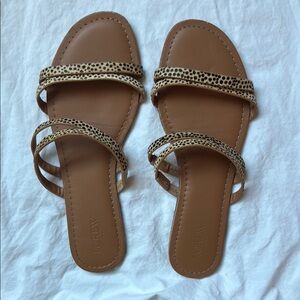 J. Crew size 8 animal print sandals